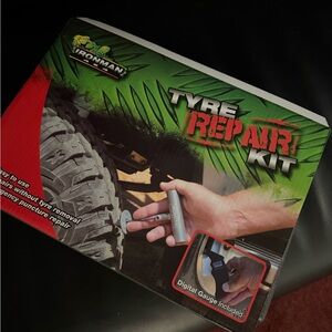 Iron Man Green and Red Tyre Repair Kit